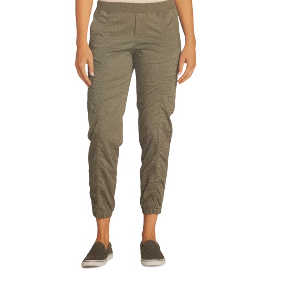 EDDIE BAUER Laid-Back Relaxed Twill Stretch Jogger Pants in Capers - Size 14 NWT - Picture 1 of 4